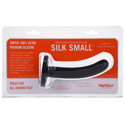 Tantus Silicone Silk Small Silicone Dildo Black