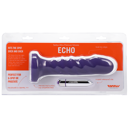 Tantus Silicone Echo Silicone Vibrator Midnight Purple