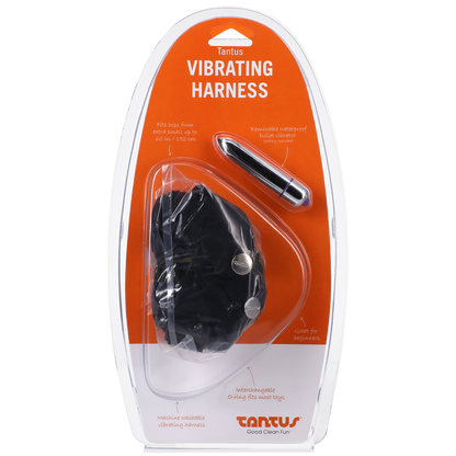 TS8693 - Tantus Velvet Vibrating Harness Onyx