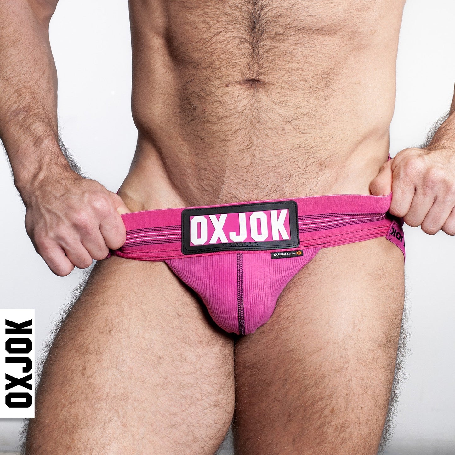 SLINGJOCK, upthrust slider-strap jock, PINK SKY, MEDIUM