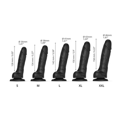 SLIDING SKIN REALISTIC DILDO BLACK XXL